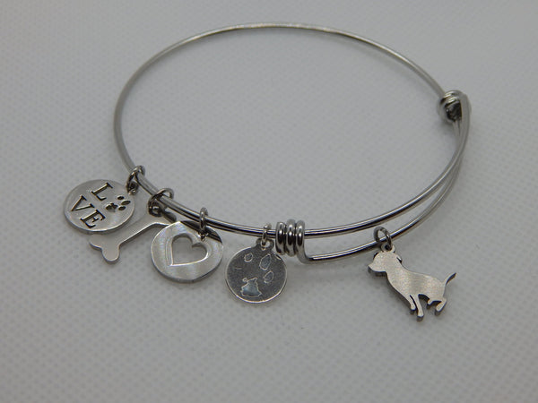 Dog Breed Bangle Bracelet